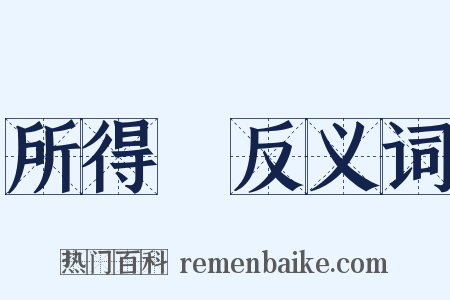 所得稅反义词是什么意思的图片